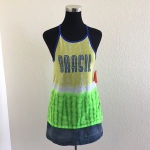 City Streets Brazil Racerback Tie Dyed Tan…
